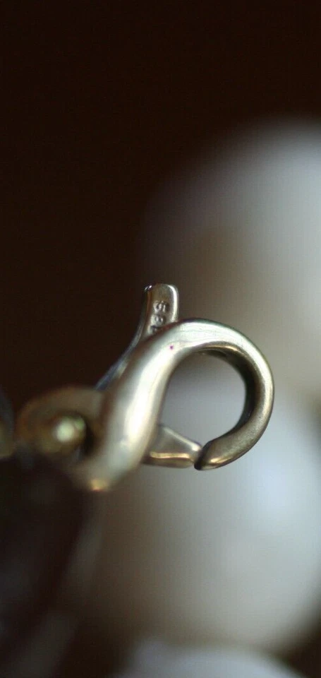 Contas e fechos de ouro 14K vintage *15" com 18 contas naturais de coral vermelho cor creme: - Imagem 3 de 4