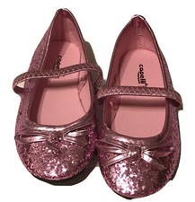 NWT Girls Capelli Pink Glitter Shoes size 6 7 Halloween Flats B