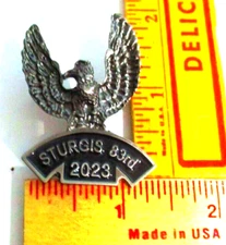 2023 Sturgis pin 83rd motorcycle rally collectible souvenir biker vest pinback
