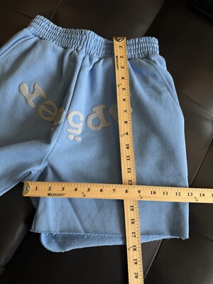 Spider Worldwide Sp5der OG Web Logo Sweat Shorts Baby Blue Size
