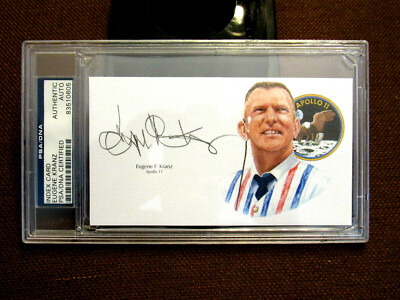 EUGENE GENE KRANZ APOLLO 11 NASA FLIGHT DIRECTOR SIGNED AUTO PHOTO INDEX PSA/DNA