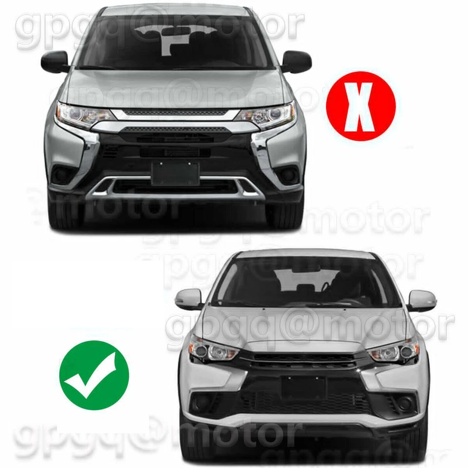Parachoques delantero izquierdo derecho molduras molduras para Mitsubishi Outlander Sport RVR 2016-2019 Foto 2 de 4