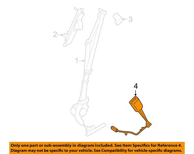 FORD OEM 15-23 Edge Restraint Systems Front Seat Belts-Buckle End FT4Z5461202AE