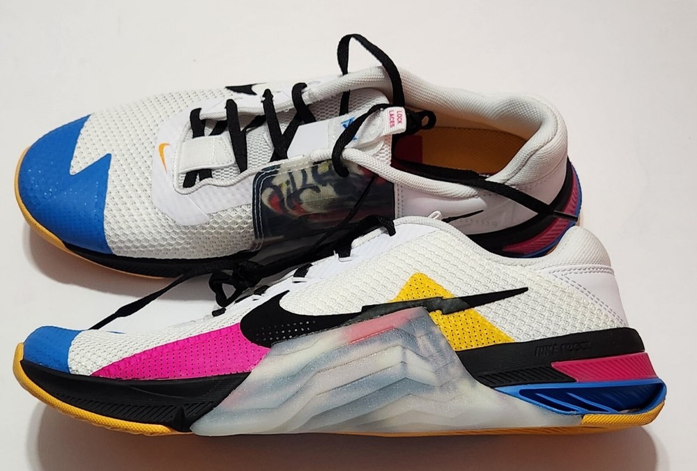Men's Size 9.5 - Nike Metcon 7 Crossfit Multicolor Prime White Black CZ8281-109