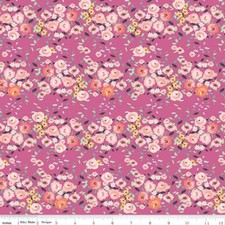 Fat Quarter Riley Blake "In The Afterglow" Floral Fuchsia Quilt Cotton