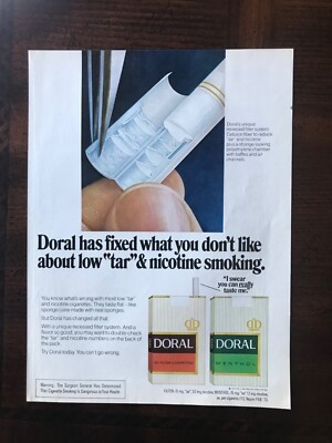doral menthol cigarettes 1973 vintage original print ad Doral Menthol Cigarettes