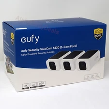 3 Pack Eufy SoloCam S230 2K Outdoor Solar Wireless Security Cameras Night Vision