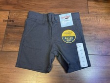Cat Jack Quick Dry Dark Grey Shorts Adjustable Waist Pockets SnapClosure NWT 2t