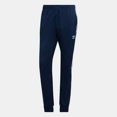adidas originals three stripe track pant in blue