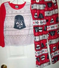 Star Wars Darth Fleece Flame Resistant 2 Piece Pajama PJ Set Boys Size 6 NEW