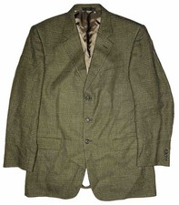  VTG Monsieur De Givenchy Brown Worsted Wool Suit Jacket; Made in USA; 44 L