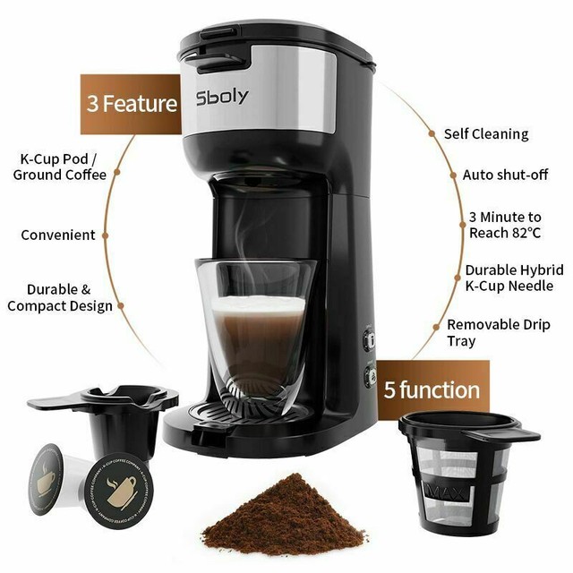 Sboly Single Serve Coffee Maker K Cup Compact Design