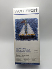 Wonderart Sailboat Latch Hook Kit 8" X 8" - NEW