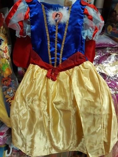 COSTUME VESTITO BIANCANEVE CARNEVALE TG. 7-8 ANNI - Foto 2 di 3