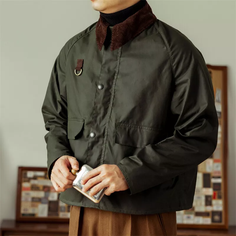 Red Tornado Spey Wax Jacket Outdoor Fly Fishing Cropped Coat For