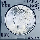 1925 P BU GEM PEACE SILVER DOLLAR UNC MS+++ U.S. MINT RARE COIN 8539