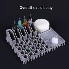 Multi-Function Tattoo Ink Cup Holder Modular Assemble Grey Plastic For Artists