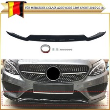Front Spoiler Lippe Schwarz f&uuml;r MERCEDES C CLASS A205 W205 C205 Sport 2015-2018
