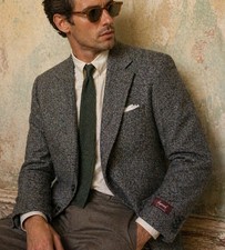 Vintage Imperial Haggar Wool Blazer 44R Gray Herringbone USA 115
