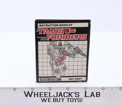 Hot Spot Action Figure Vintage Instruction Manual 1986 Hasbro G1 Transformers