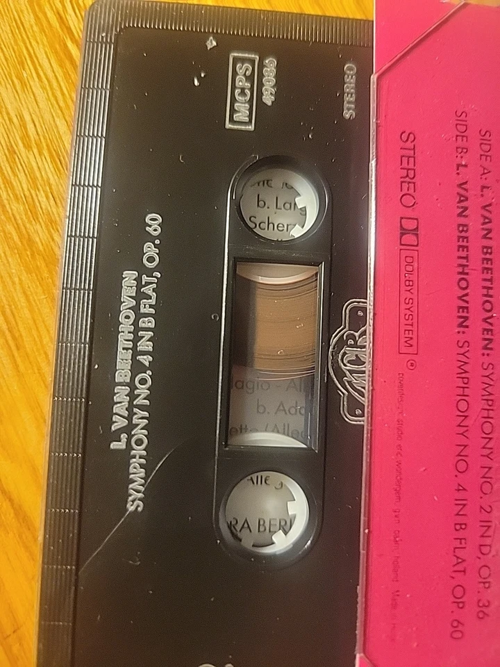 Beethoven symphonies No. 2 and 4 cassette - Image 3 of 3