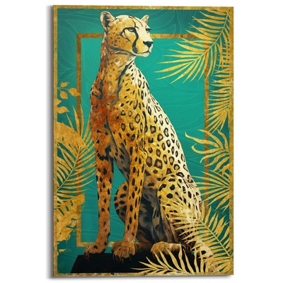 Bild CHEETAH BHT 60x90x2 cm bunt Kunstdruck Gemälde Wandbild