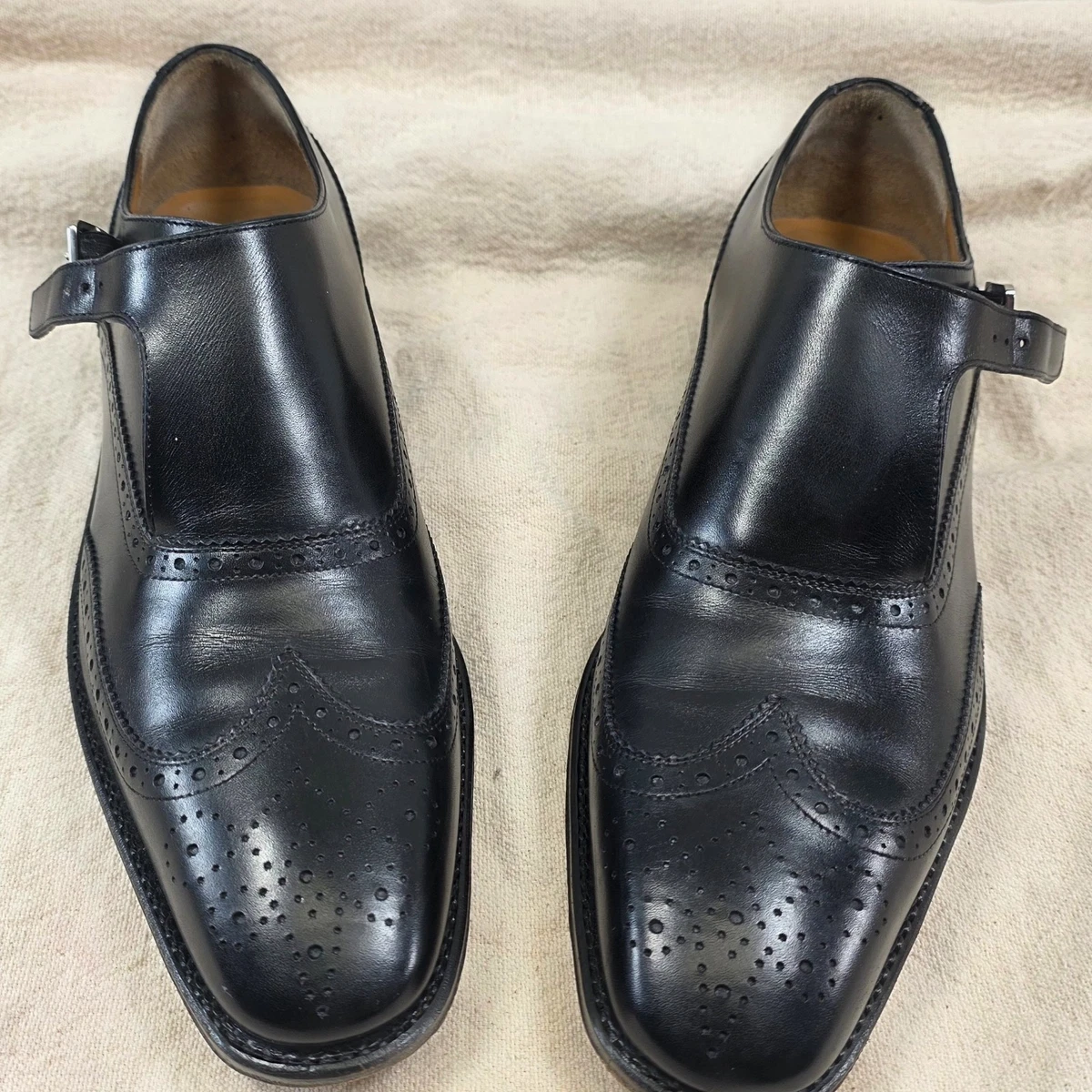 Vintage PITTI Shoes Men\'s Brown Leather Casual Sandal size 9.5M CURATORE Falco Oxford Black Leather Men main image 4