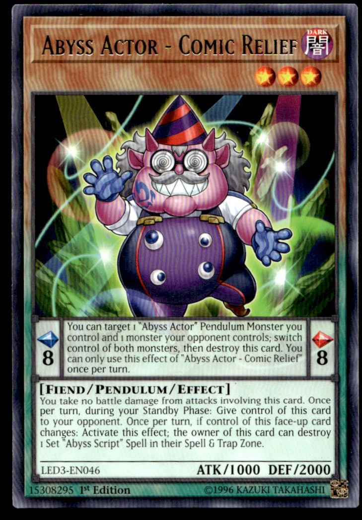 Abyss Actor - Comic Relief Legendary Duelists: White Dragon Abyss LED3-EN046 MP