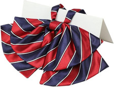 Elegant Bow Tie Women'S Pre-Tied Neckties Bowknot Stripe Adjustable Casual T20