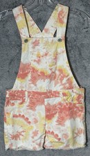 Children s Place Girls Shortalls Bib Overalls Tie Dye Cotton Twill New With Tag