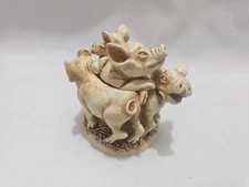 Harmony Kingdom Trinket Box "Hog Heaven" - Pigs 2.5" Tall