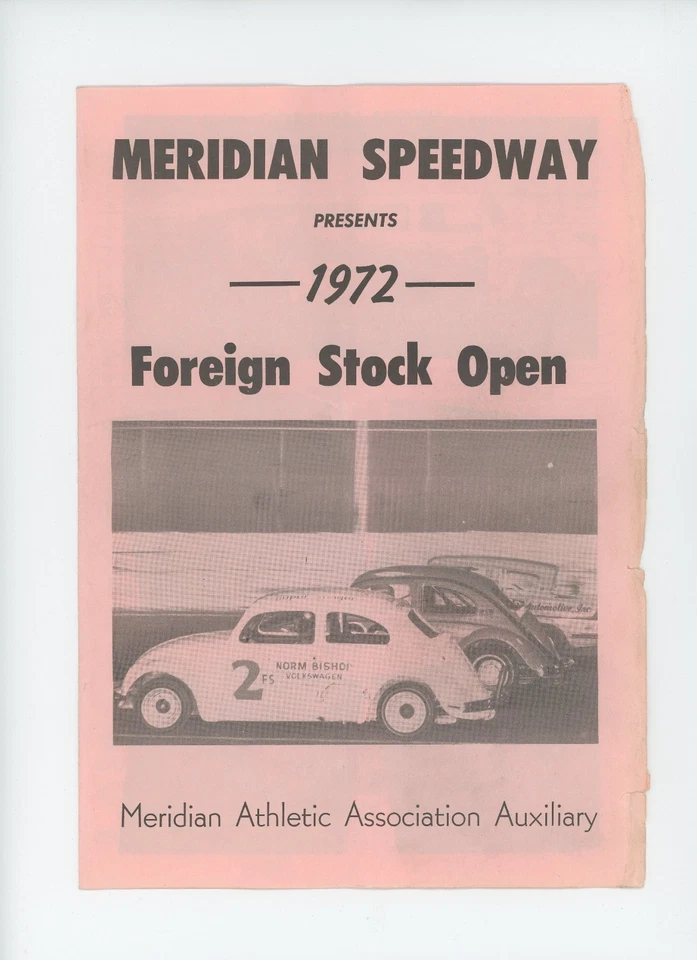 ¡Programa de carreras de autos Idaho Super Stock 1972! Raro Meridian Speedway ID NASCAR Race Foto 4 de 4