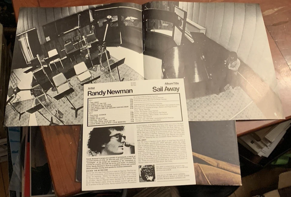 Randy Newman Sail Away 1972 MS 2064 1st US WL Promo LP White Label - Image 4 of 4
