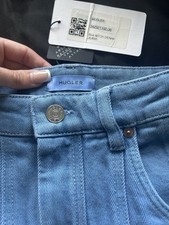 Mugler Spiral Jeans Light Blue, Size 36, Slim Straight Leg