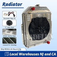 For Ford Pickup F1 F2 F3 Chevy V8 Engine 1942-1952 Radiatorshroud Fanrelay Kit