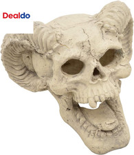 Fire Pit Demon Skull Gas Log for Ventless  Vent Free, Propane, Gel, Ethanol, El