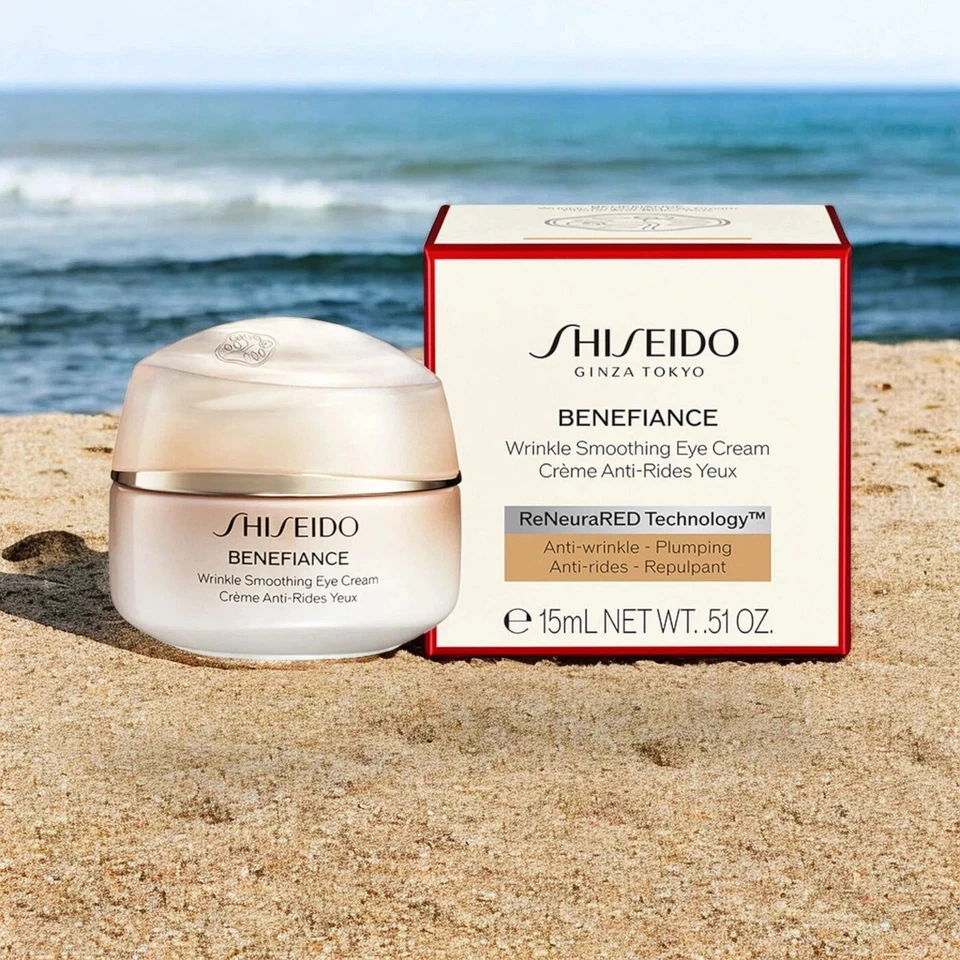 Shiseido - Crema de ojos suavizante de arrugas Benefiance 0,51 oz / 15 ml antienvejecimiento Foto 2 de 3