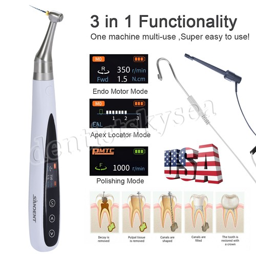 Dental 3in1 Endo Motor Apex Locator/Endo Heated Pen Obturation System Heated Tip - Picture 18 of 39