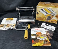 Marcato Atlas Model 150 Pasta Noodle Maker Machine Hand Crank Made Italy w/ Box