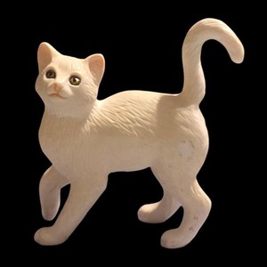 Breyer Reeves White Cat 1999 Companion Animal White Tabby Mold Retired Vintage