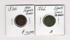 INDIAN HEAD BRONZE CENT  1866 in Good condition, This is for Right Coin Only