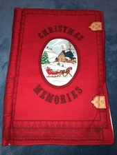 VINTAGE CHRISTMAS MEMORIES BOOK FABRIC PANELS 14 x 9 1/2 Inches
