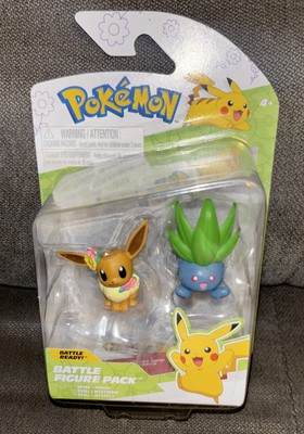 Pokémon Easter Spring 2'' Eevee and Oddish Battle Ready Action Figure 2 pk Set