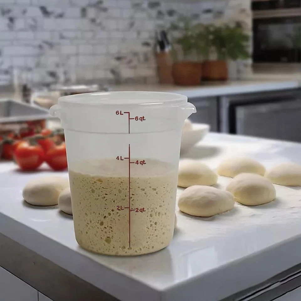 Cambro 6-Quart Round Food Storage Container with Lid - BPA-Free | 2PACK /Scraper - Image 3 of 4