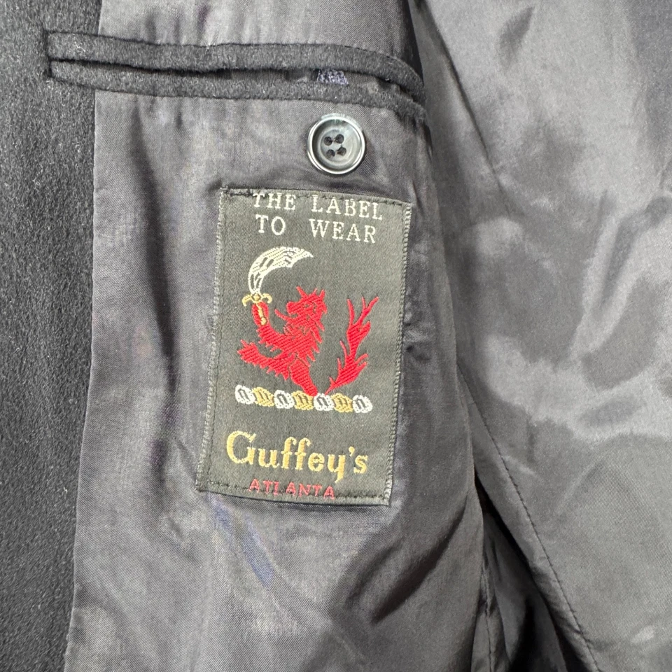 Abrigo deportivo Coppley Cashmere Bocelli para hombre 44R negro 3 botones chaqueta blazer Foto 4 de 4