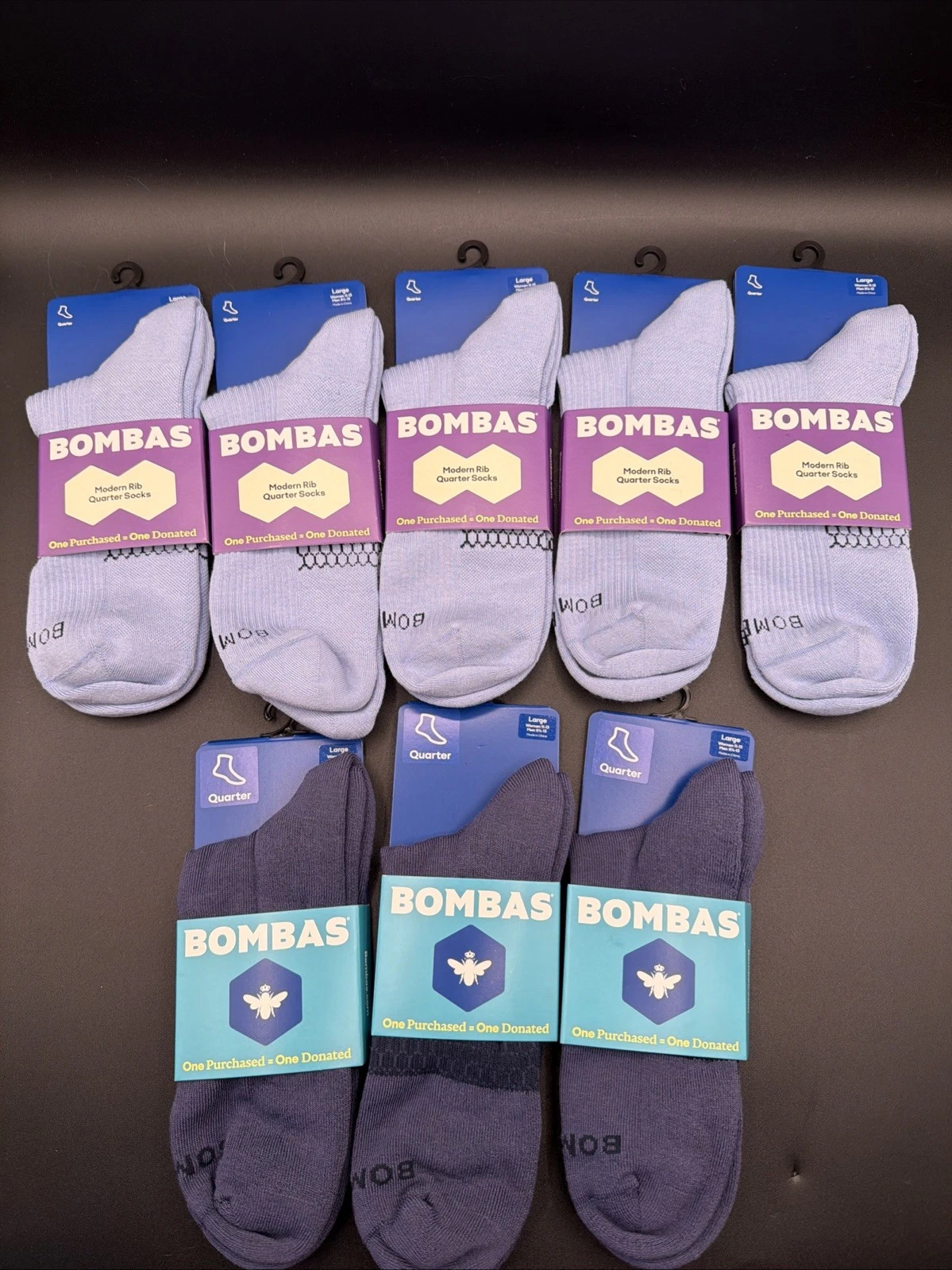 BOMBAS Socks - Medium Ankle - Men/Women Pack Of 8 Pairs NEW Unisex