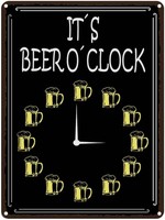 Blechschild 40X30 Cm It´S Beer O´Clock Bier Alkohol Deko Geschenk Metall Schild