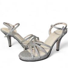 BENJAMIN WALK Touch Ups Mae Silver High Heel Shoes Medium, 3" Heel, MPN 4505M