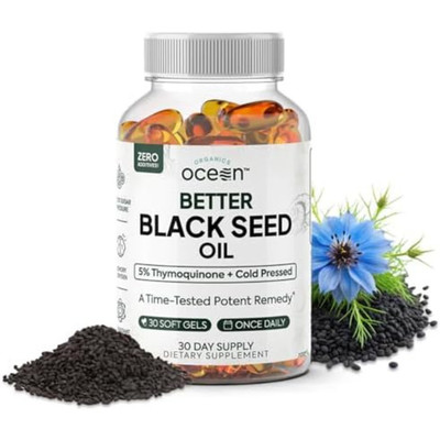 Organics Ocean Better Black Seed Oil Cold Pressed - Pure Nigella Sativa Oil fo