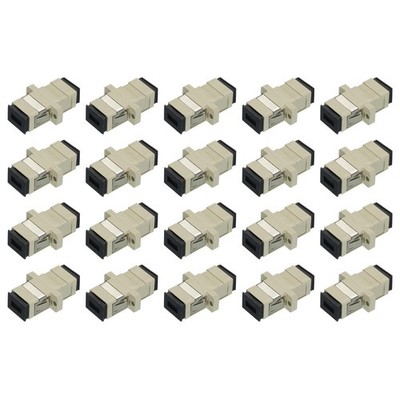 20 PCS Fiber Optical Coupler SC/UPCSC/UPC Multimode Simplex Adapter Plug